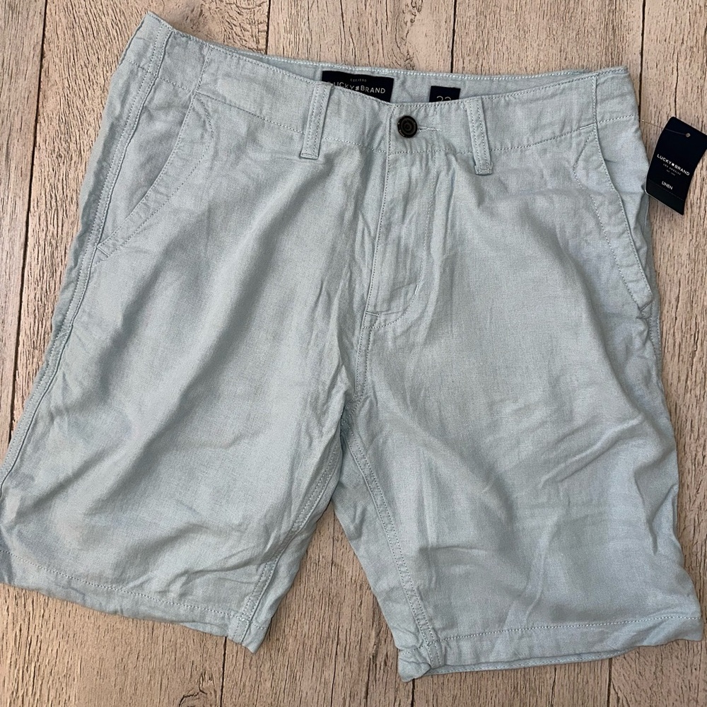 Mens Linen Lucky Brand shorts (blue color)